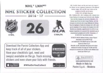 2016-17 Panini NHL Sticker Collection #26 Buffalo Sabres Logo Back