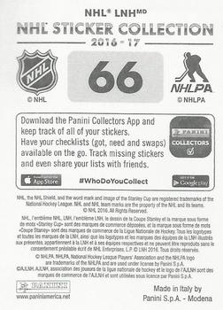 2016-17 Panini NHL Sticker Collection #66 Dylan Larkin Back