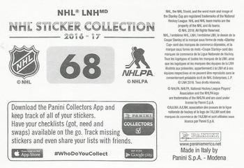 2016-17 Panini NHL Sticker Collection #68 Detroit Red Wings Logo Back