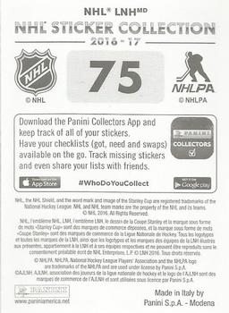 2016-17 Panini NHL Sticker Collection #75 Justin Abdelkader Back