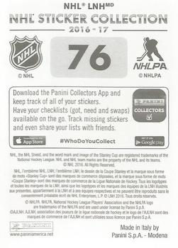 2016-17 Panini NHL Sticker Collection #76 Tomas Tatar Back