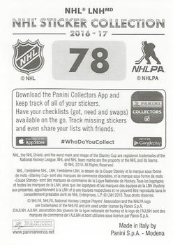 2016-17 Panini NHL Sticker Collection #78 Gustav Nyquist Back