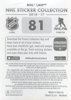 2016-17 Panini NHL Sticker Collection #81 Jaromir Jagr Back