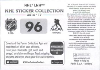 2016-17 Panini NHL Sticker Collection #96 Montreal Canadiens Logo Back