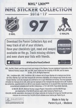 2016-17 Panini NHL Sticker Collection #97 Shea Weber Back