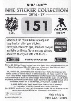 2016-17 Panini NHL Sticker Collection #151 Erik Karlsson Back