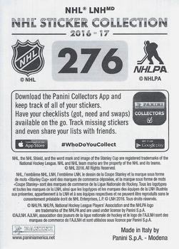 2016-17 Panini NHL Sticker Collection #276 Corey Crawford Back
