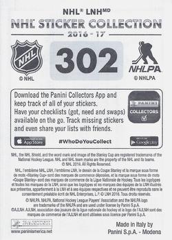 2016-17 Panini NHL Sticker Collection #302 Matt Duchene Back