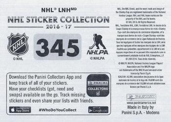 2016-17 Panini NHL Sticker Collection #345 LA Kings Logo Back