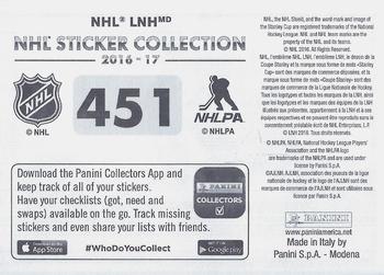 2016-17 Panini NHL Sticker Collection #451 Jamie Benn Back
