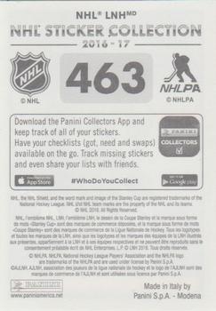 2016-17 Panini NHL Sticker Collection #463 Jaromir Jagr Back
