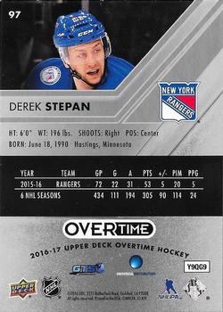 2016-17 Upper Deck Overtime #97 Derek Stepan Back