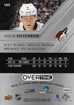 2016-17 Upper Deck Overtime #162 Jakob Chychrun Back