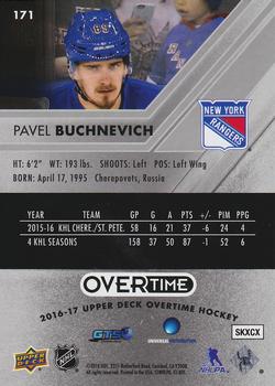 2016-17 Upper Deck Overtime #171 Pavel Buchnevich Back