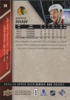2015 Upper Deck Fall Expo #38 Andrew Shaw Back