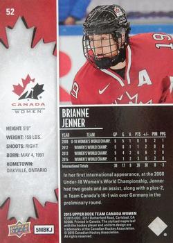 2015 Upper Deck Team Canada Juniors #52 Brianne Jenner Back