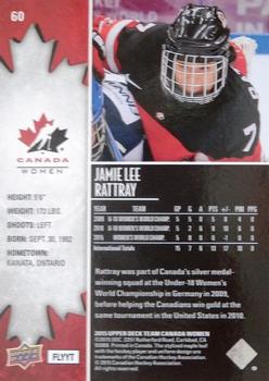 2015 Upper Deck Team Canada Juniors #60 Jamie Lee Rattray Back