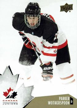 2015 Upper Deck Team Canada Juniors - Base - Gold #25 Parker Wotherspoon Front