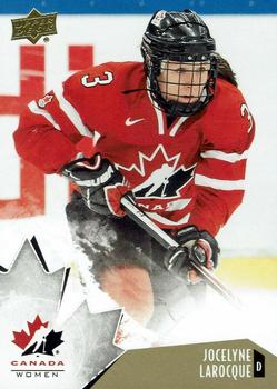 2015 Upper Deck Team Canada Juniors - Base - Gold #65 Jocelyne Larocque Front