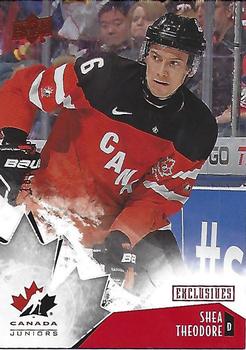 2015 Upper Deck Team Canada Juniors - Base - Exclusives #35 Shea Theodore Front