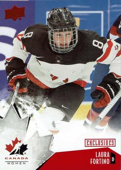 2015 Upper Deck Team Canada Juniors - Base - Exclusives #55 Laura Fortino Front