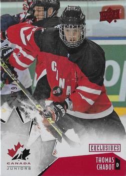 2015 Upper Deck Team Canada Juniors - Base - Exclusives #73 Thomas Chabot Front