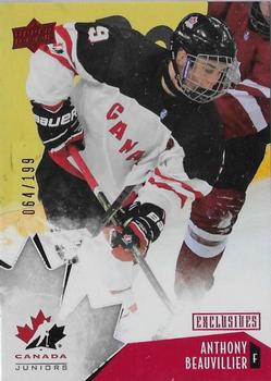2015 Upper Deck Team Canada Juniors - Base - Exclusives #74 Anthony Beauvillier Front