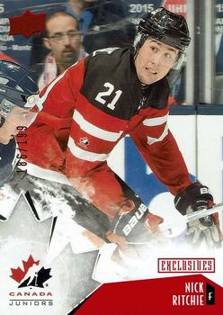 2015 Upper Deck Team Canada Juniors - Base - Exclusives #86 Nick Ritchie Front