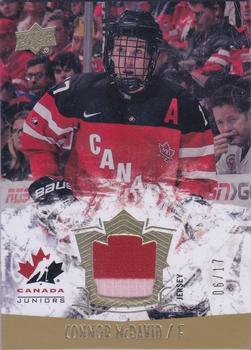 2015 Upper Deck Team Canada Juniors - Base Jerseys - Gold #101 Connor McDavid Front