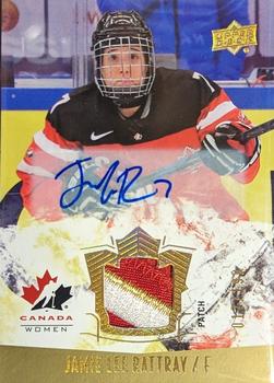 2015 Upper Deck Team Canada Juniors - Gold Spectrum Autograph Patch #157 Jamie Lee Rattray Front