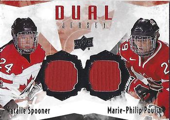 2015 Upper Deck Team Canada Juniors - Jersey Dual #TCD-SP Natalie Spooner/Marie-Philip Poulin Front