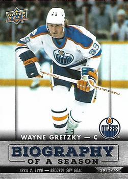 2015-16 Upper Deck Biography of a Season #BIOWG-9 Wayne Gretzky Front