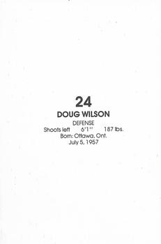 1983-84 Chicago Blackhawks #NNO Doug Wilson Back