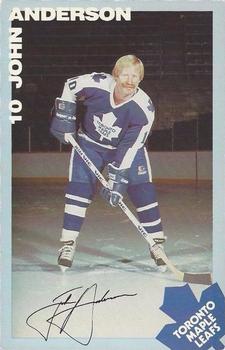 1983-84 Toronto Maple Leafs Postcards #NNO John Anderson Front