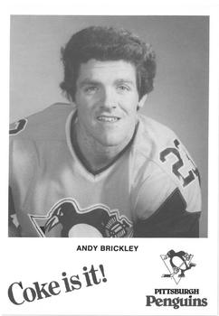 1983-84 Coca-Cola Pittsburgh Penguins #NNO Andy Brickley Front