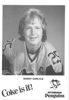1983-84 Coca-Cola Pittsburgh Penguins #NNO Randy Carlyle Front