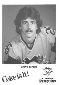 1983-84 Coca-Cola Pittsburgh Penguins #NNO Steve Gatzos Front