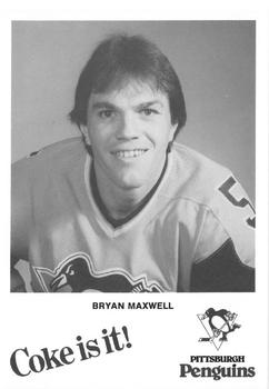 1983-84 Coca-Cola Pittsburgh Penguins #NNO Bryan Maxwell Front