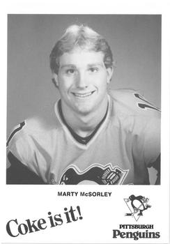 1983-84 Coca-Cola Pittsburgh Penguins #NNO Marty McSorley Front