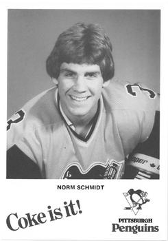 1983-84 Coca-Cola Pittsburgh Penguins #NNO Norm Schmidt Front