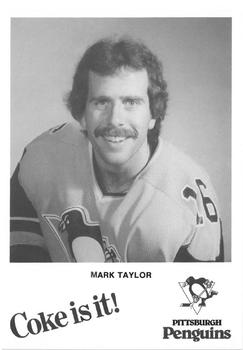 1983-84 Coca-Cola Pittsburgh Penguins #NNO Mark Taylor Front