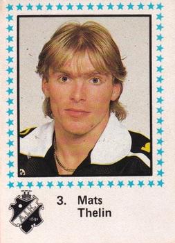 1983-84 Semic Elitserien (Swedish) #3 Mats Thelin Front