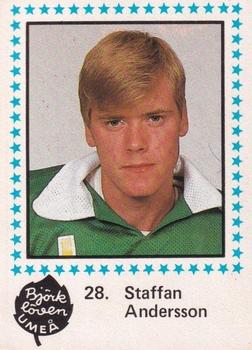 1983-84 Semic Elitserien (Swedish) #28 Staffan Andersson Front