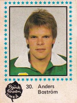 1983-84 Semic Elitserien (Swedish) #30 Anders Bostrom Front