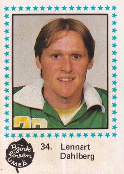 1983-84 Semic Elitserien (Swedish) #34 Lennart Dahlberg Front