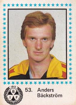 1983-84 Semic Elitserien (Swedish) #53 Anders Backstrom Front
