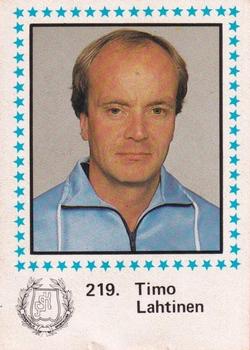 1983-84 Semic Elitserien (Swedish) #219 Timo Lahtinen Front