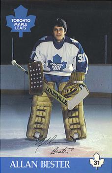 1984-85 Toronto Maple Leafs Postcards #NNO Allan Bester Front