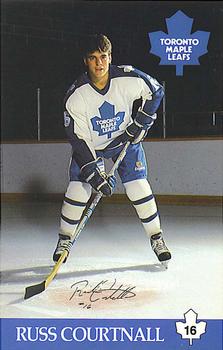 1984-85 Toronto Maple Leafs Postcards #NNO Russ Courtnall Front