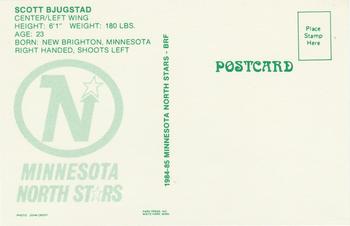 1984-85 Minnesota North Stars Postcards #NNO Scott Bjugstad Back